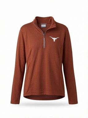 Men’s Texas Longhorn Burnt Orange Quarter-Zip Columbia Shirt Size M